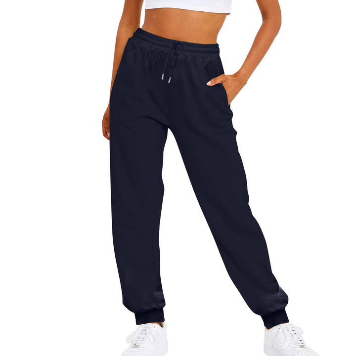 Damen nan komfortable Jogginghose mit Kordelzug Seitentaschen und geripptem Knöchelabschluss Drune
