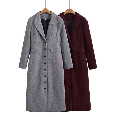 Damen eleganter Bouclé-Mantel Drune