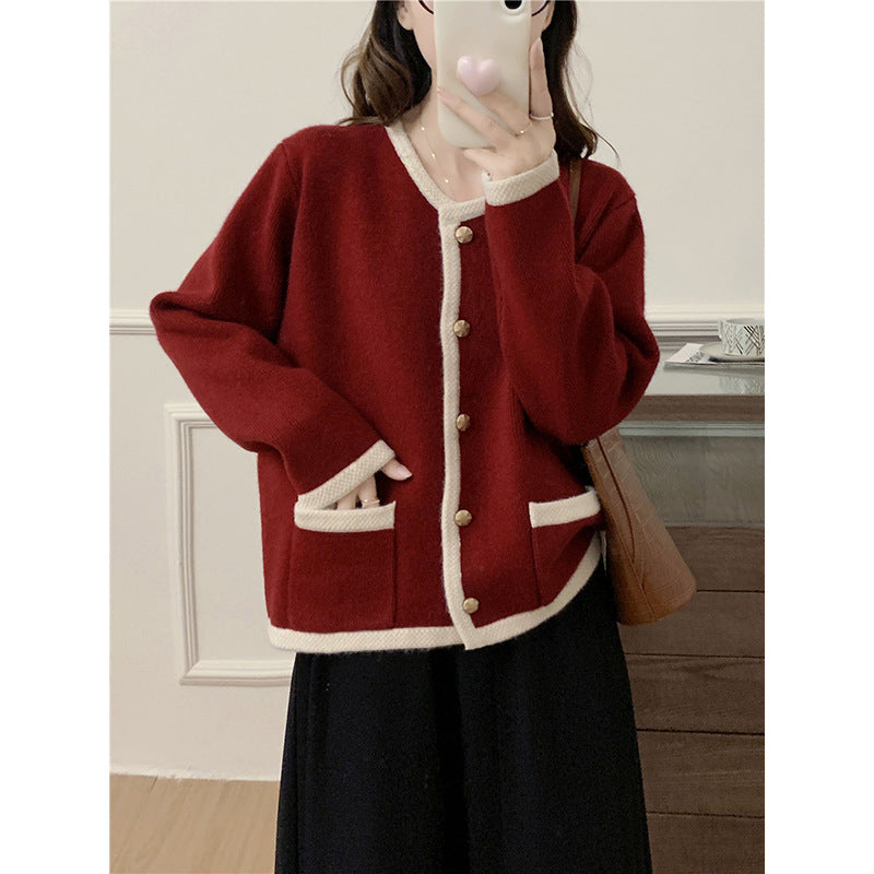 Damen Kuschelige Strickjacke Drune