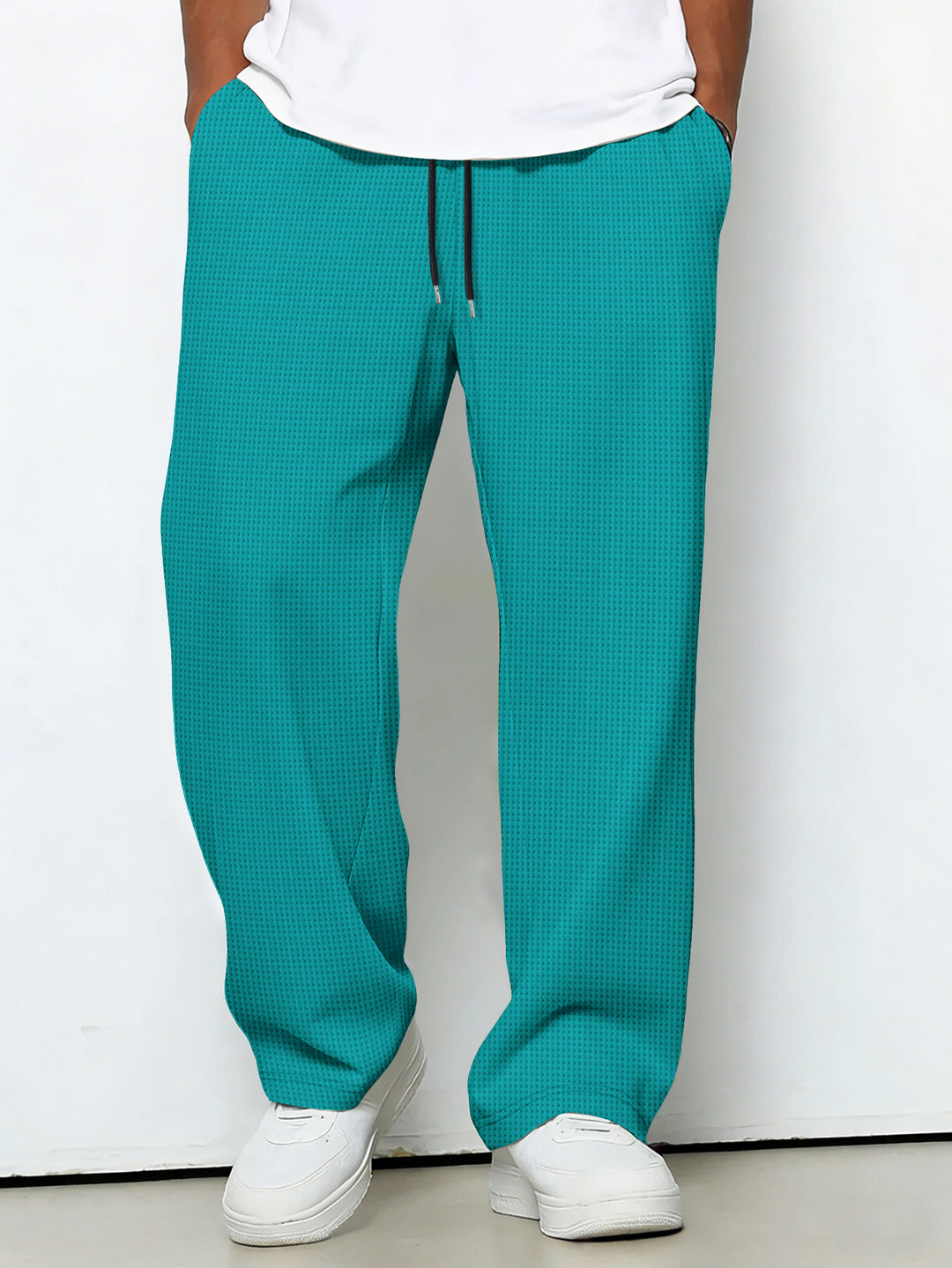 Herren lockere Jogginghose mit Kordelzug und seitlichen Eingrifftaschen Drune