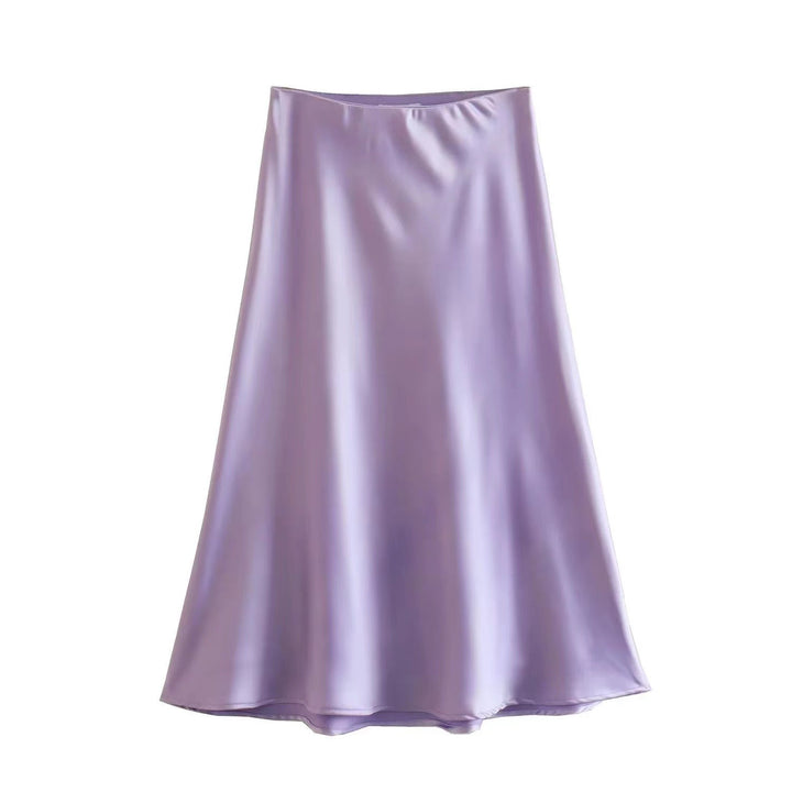 Damen Maxi-Rock aus fließendem Stoff mit elegantem Fall Drune