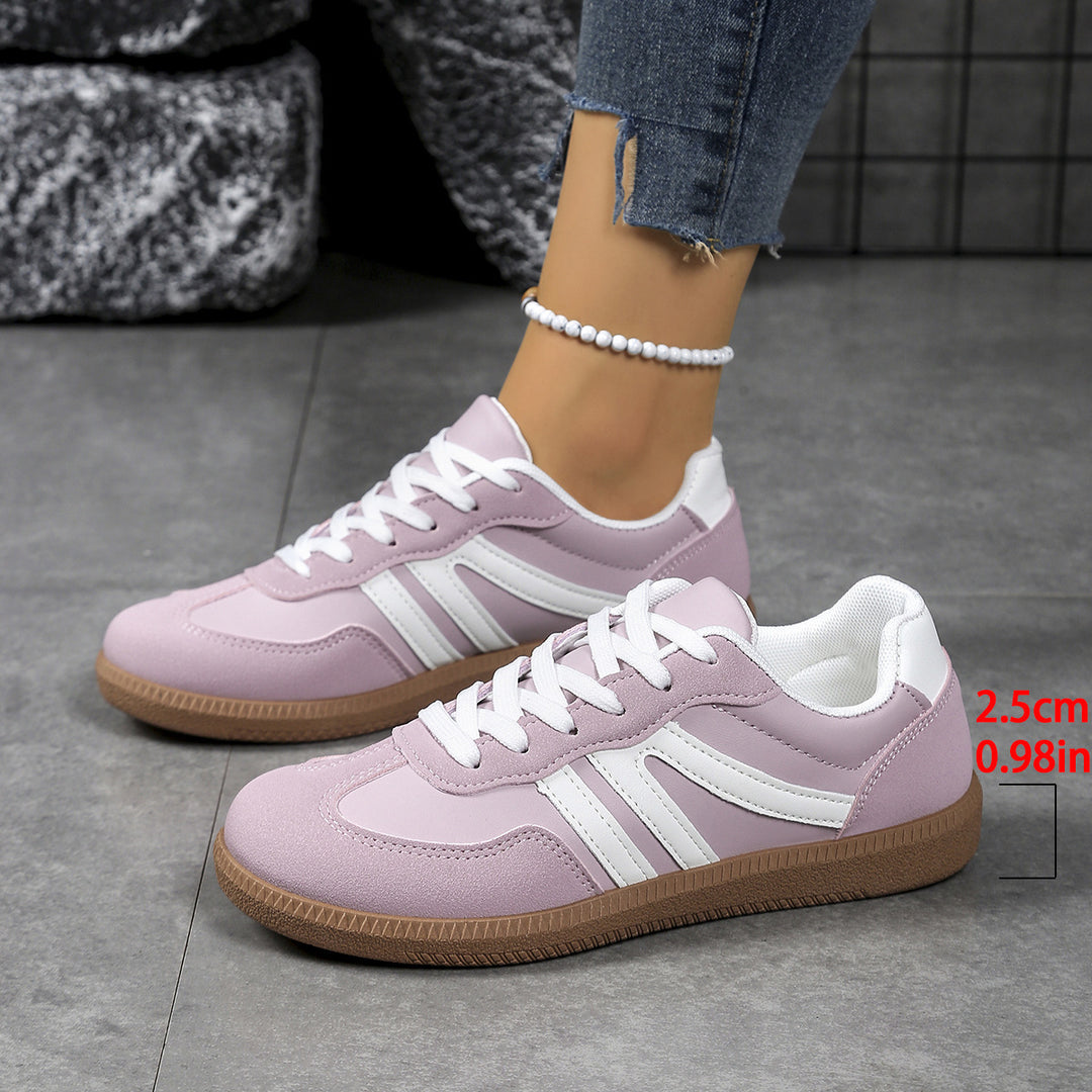 Damen Retro-Sneaker mit Gumsohle und gepolsterter Innensohle Drune