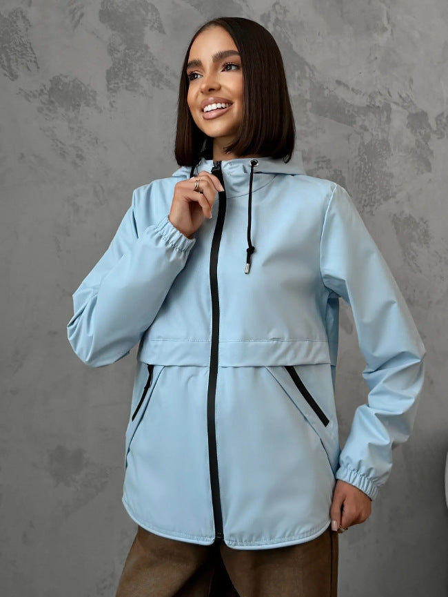 Damen leichte Windbreaker Jacke