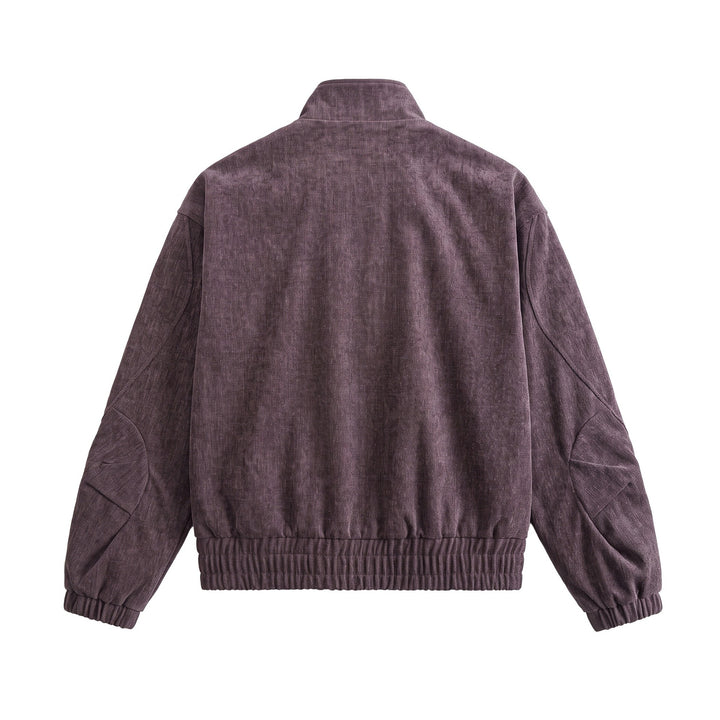 Unisex Boxy‑Bomberjacke aus strukturiertem Denim‑Optik mit hohem Stehkragen Drune