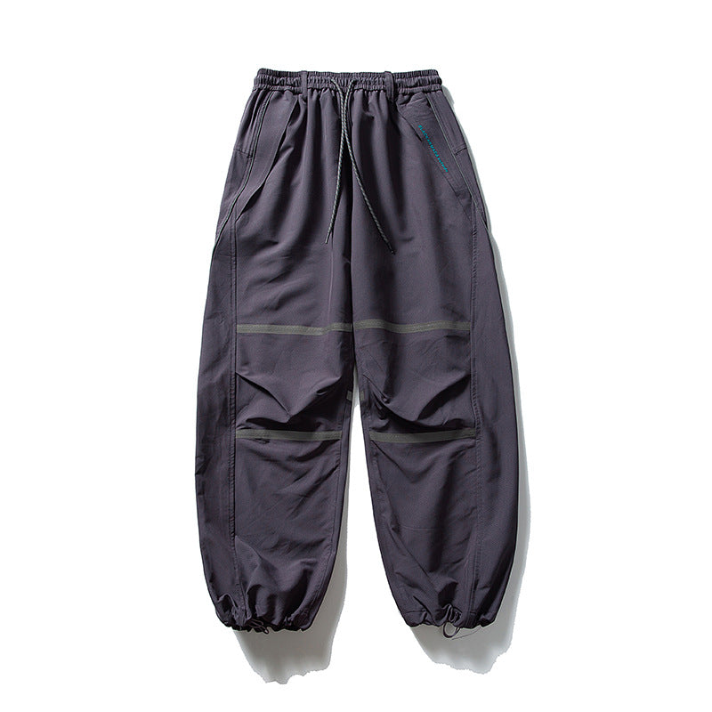 Herren Technische Cargo-Jogginghose mit Tunnelzug, Knieeinsätzen und elastischen Bündchen Drune