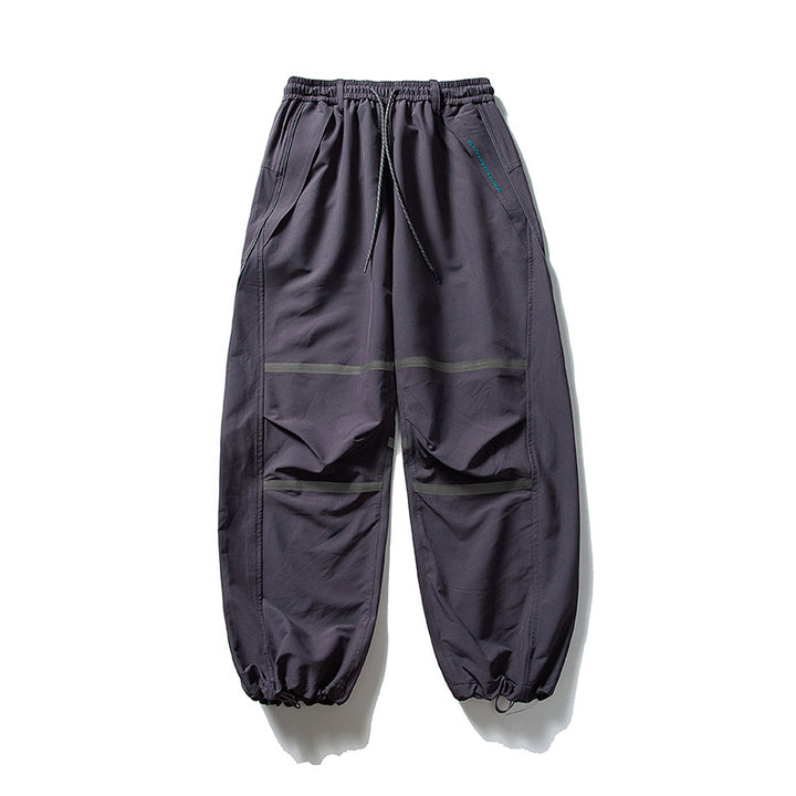 Herren Technische Cargo-Jogginghose mit Tunnelzug, Knieeinsätzen und elastischen Bündchen Drune