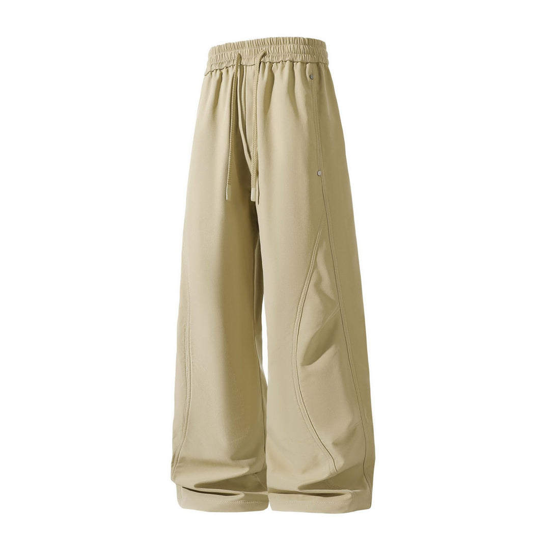 Damen Weite Cropped-Utility-Jogginghose mit Tunnelzugbund und geschwungenen Cargotaschen Drune