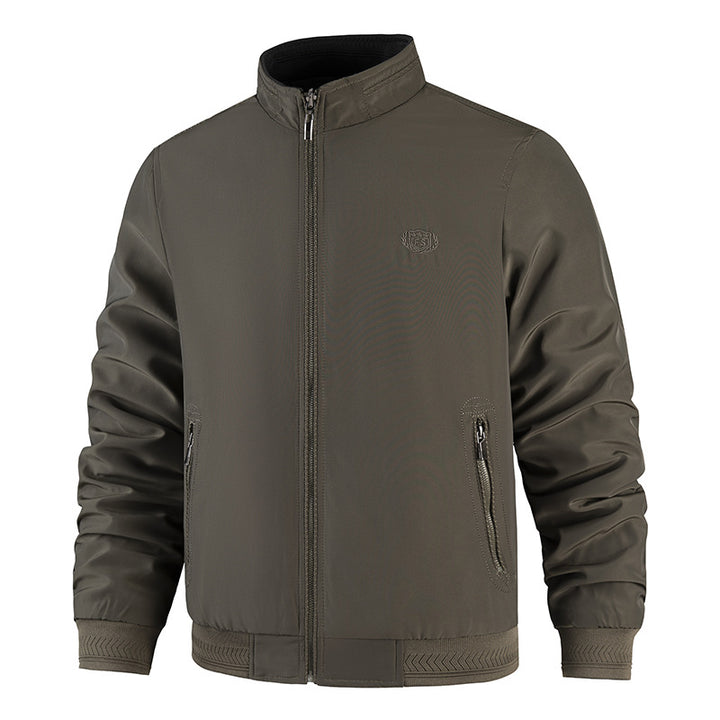 Herren Modische Übergangsjacke mit hohem Kragen und praktischen Seitentaschen Drune