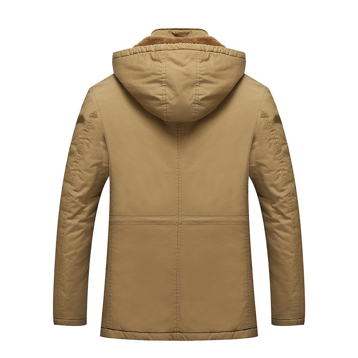 Herren Utility-Parka mit wärmender Teddyfleece-Innenlage, Kapuze und Multifunktions-Taschen Drune