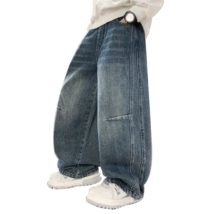 Unisex weite Denim-Hose im angesagten Streetwear-Stil Drune
