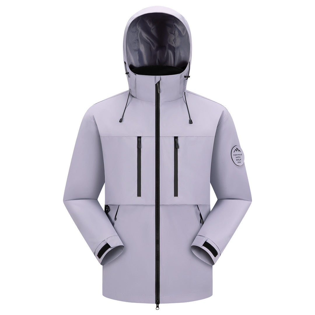 Herren Regen-Softshellparka mit längerer Silhouette, verschweißten Nähten und wasserabweisenden Reißverschlüssen Drune