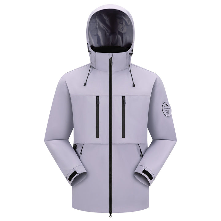 Herren Regen-Softshellparka mit längerer Silhouette, verschweißten Nähten und wasserabweisenden Reißverschlüssen Drune