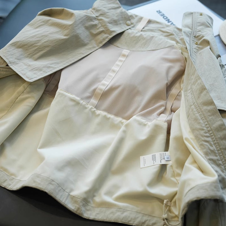 Damen Modische Übergangsjacke mit hohem Kragen und praktischen Taschen Drune