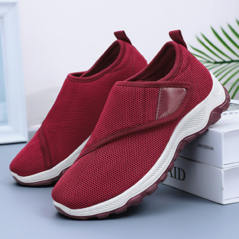 Herren nan atmungsaktiver Slip-On Mesh-Sneaker mit Klettverschluss, gepolsterter Komfortsohle und rutschfester Profilsohle Drune