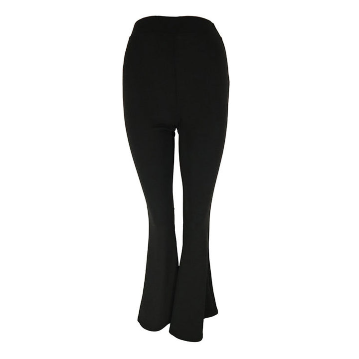 Damen flared Fitnesshose mit hochgezogenem Bund und bequemer Passform Drune