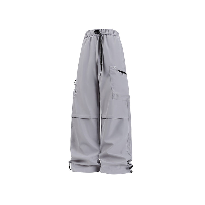 Damen Weite Utility-Cargohose mit verstellbarem Beinabschluss und Multifachtaschen Drune