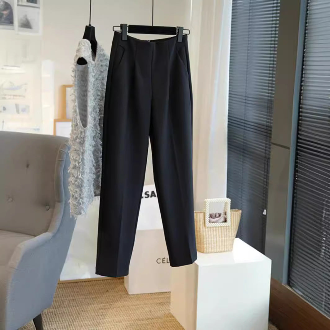 Damen Elegante Hoch taillierte Stoffhose Drune
