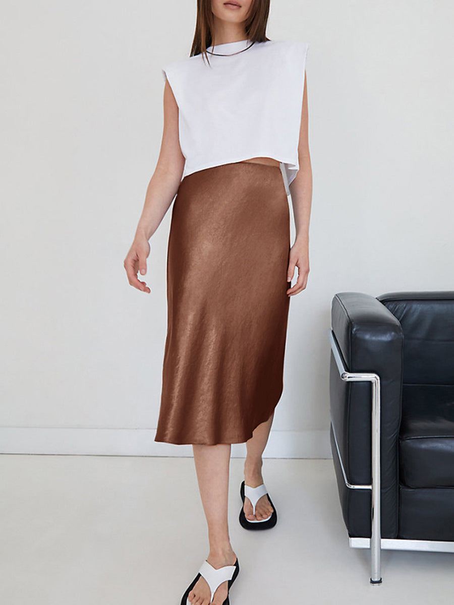 Damen Elegante und fließende Midibluse Drune