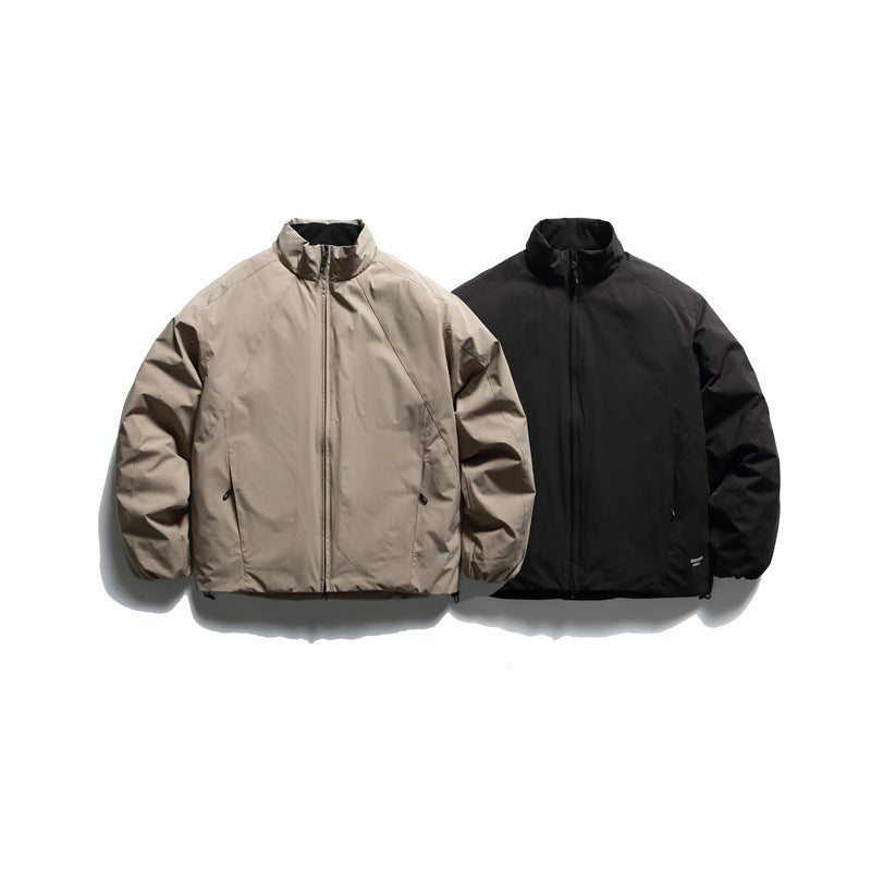 Herren Isolationsjacke im Boxy‑Schnitt mit Stehkragen, Raglanärmeln und Zwei‑Wege‑Reißverschluss Drune