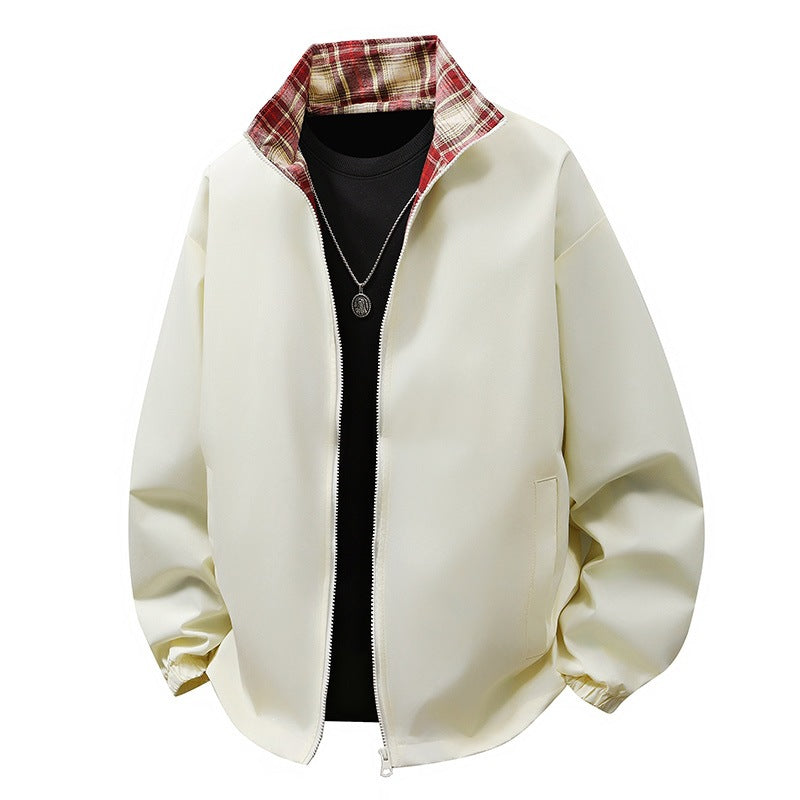 Herren Freizeitjacke mit kariertem Innenfutter Drune