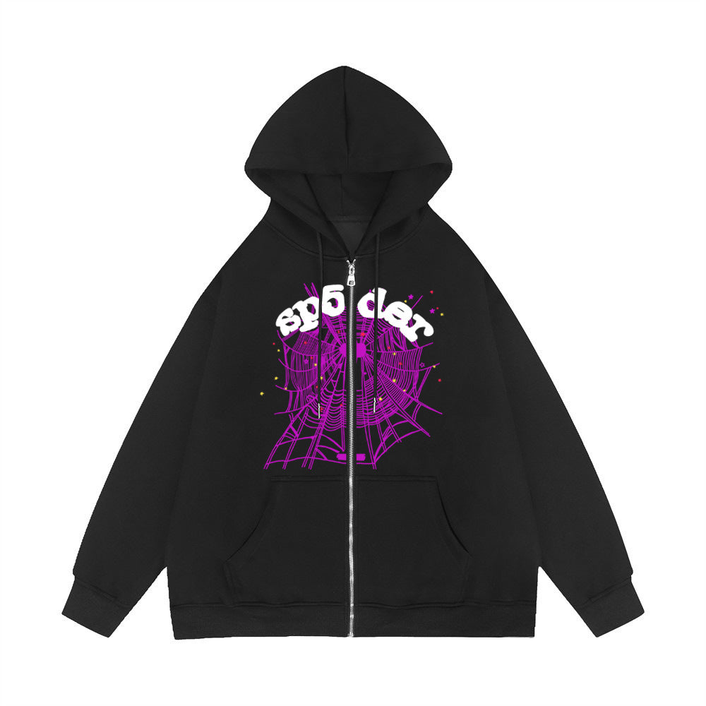 Damen Urbaner Zip-Hoodie mit einzigartigem Grafikdruck und bequemen Taschen Drune