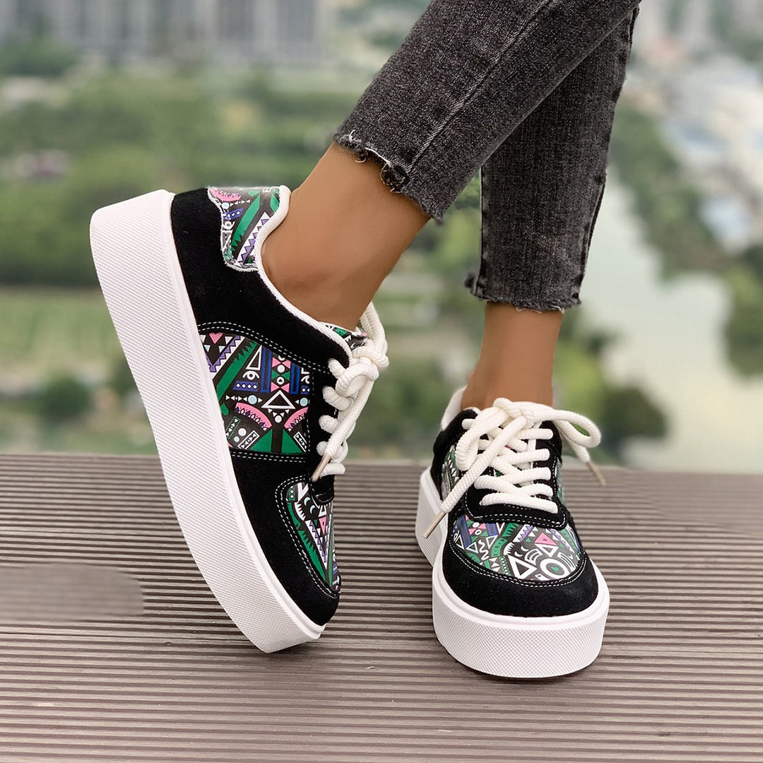 Damen modische Plateau-Sneaker mit auffälligem Design Drune