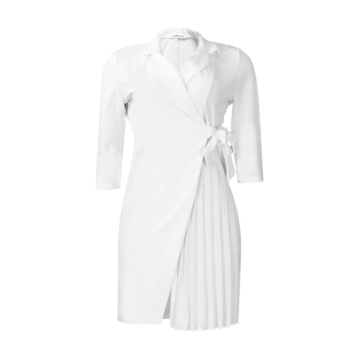 Damen Wickelkleid mit elegantem Blazer-Stil und plissierten Details Drune