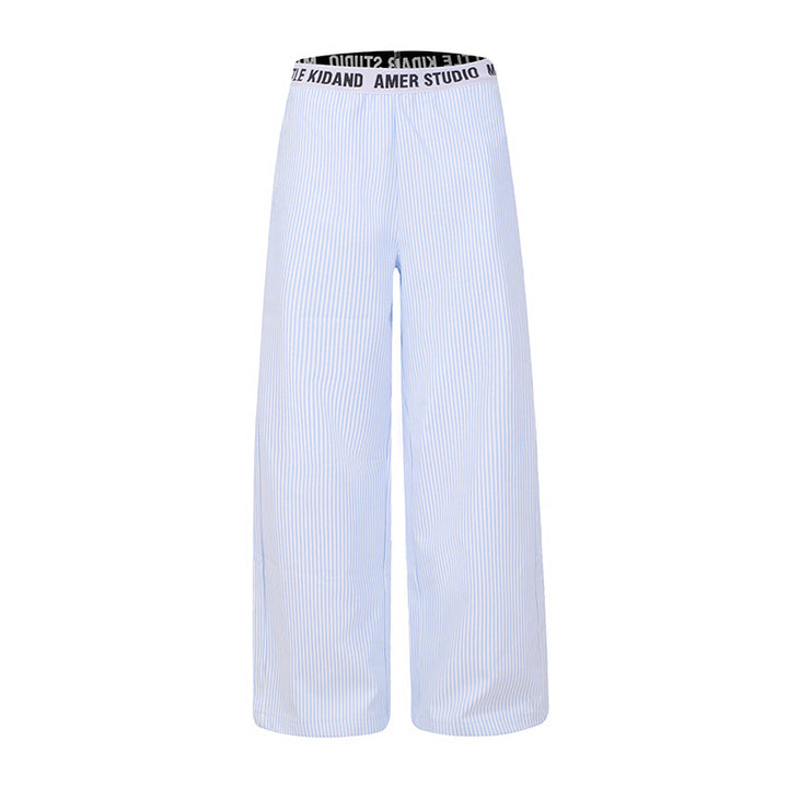 Damen Weite Lounge-Hose mit Karomuster und elastischem Logobund Drune