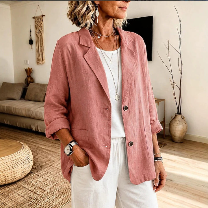 Damen Leichte und elegante Leinenjacke Drune