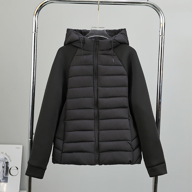 Damen nan leichte Hybrid-Steppjacke mit mattierter Front, elastischen Ärmelpaneelen und wärmender Thermofüllung Drune