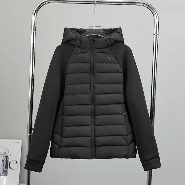Damen nan leichte Hybrid-Steppjacke mit mattierter Front, elastischen Ärmelpaneelen und wärmender Thermofüllung Drune