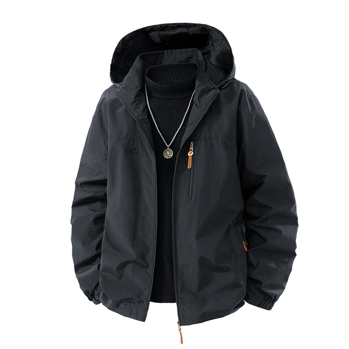 Herren Outdoor-Jacke mit Kapuze und praktischen Taschen Drune