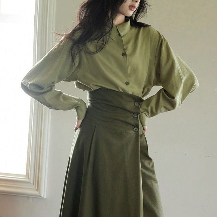 Damen Eleganter und moderner Maxi-Rock mit Kelchschnitt Drune