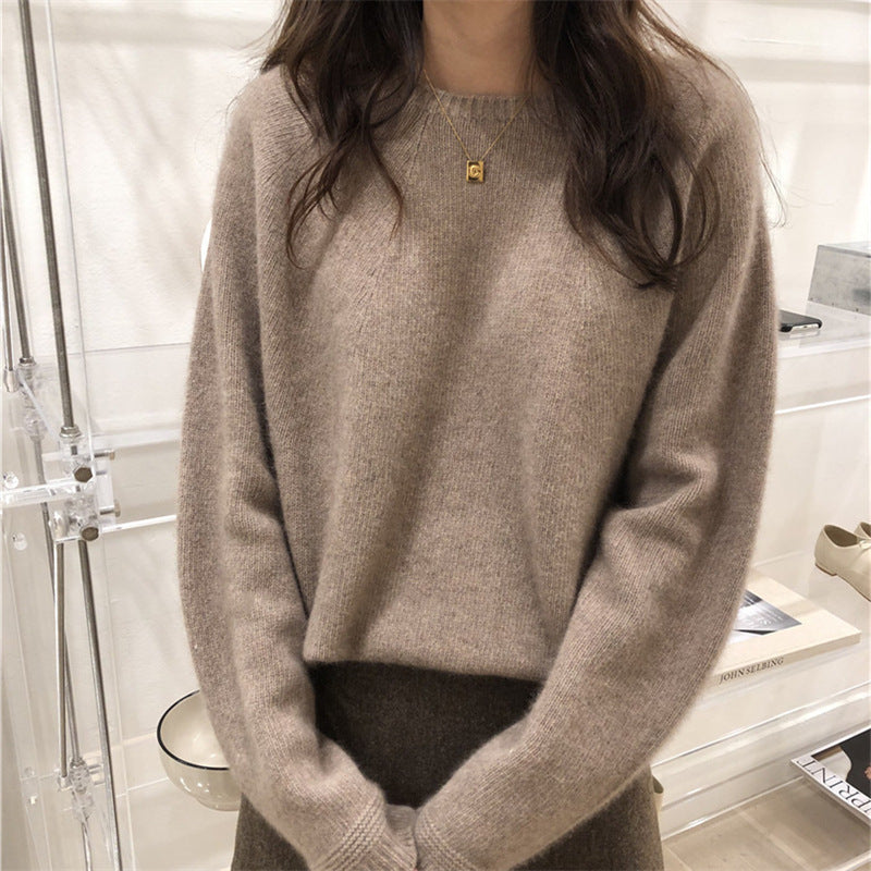Damen Kaschmir Pullover mit feiner Rippstruktur und lässigem Schnitt Drune
