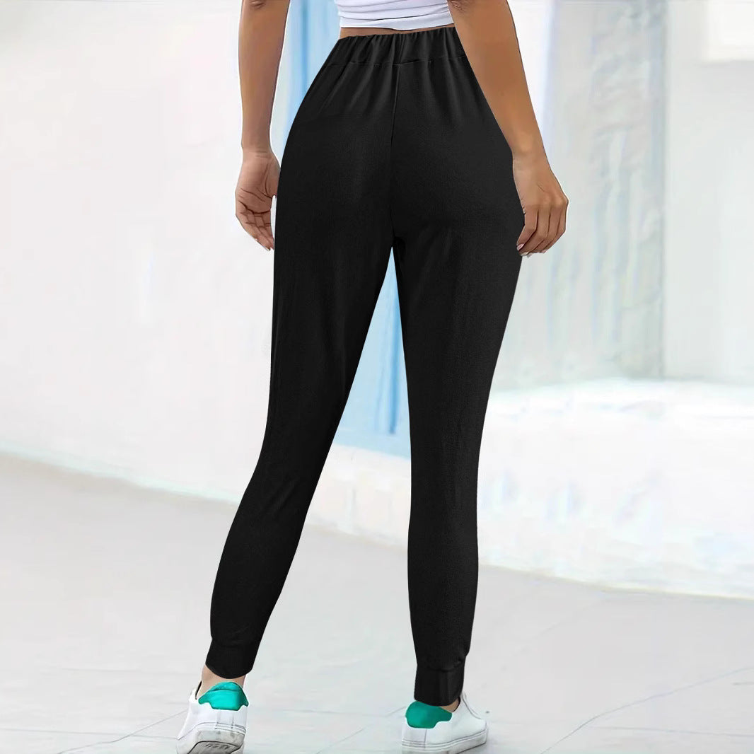 Damen bequeme Jogginghose mit elastischem Bund und praktischen Seitentaschen Drune