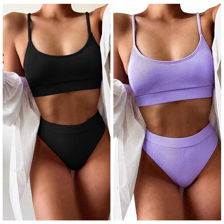 Damen Hochtaillierter Bikini mit sportlichem Schnitt Drune