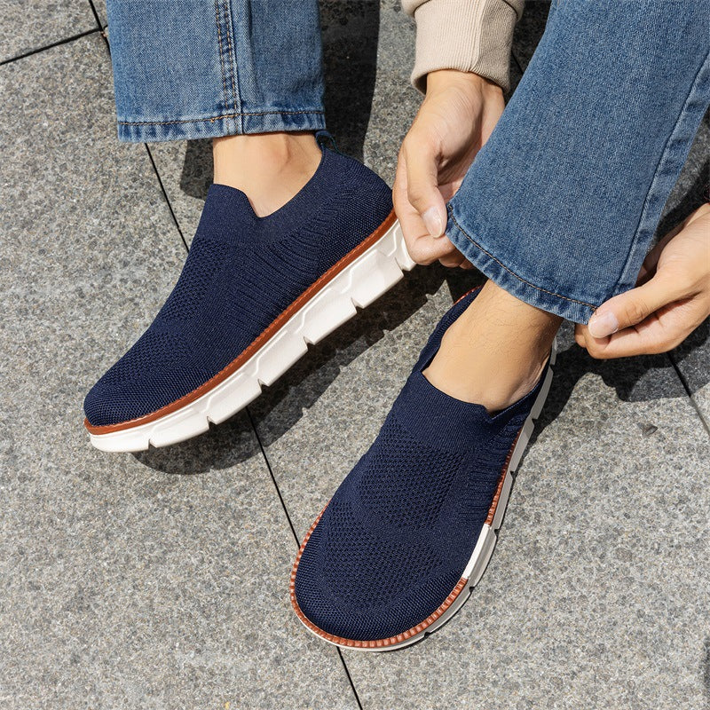 Herren Leichter Strick-Slip-On Sneaker mit Memory-Foam-Komfort und flexibler Profilsohle Drune