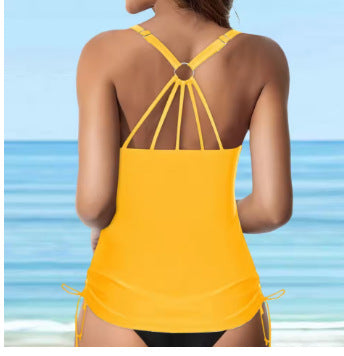 Damen lässiges Tankini-Oberteil mit Schnürung Drune