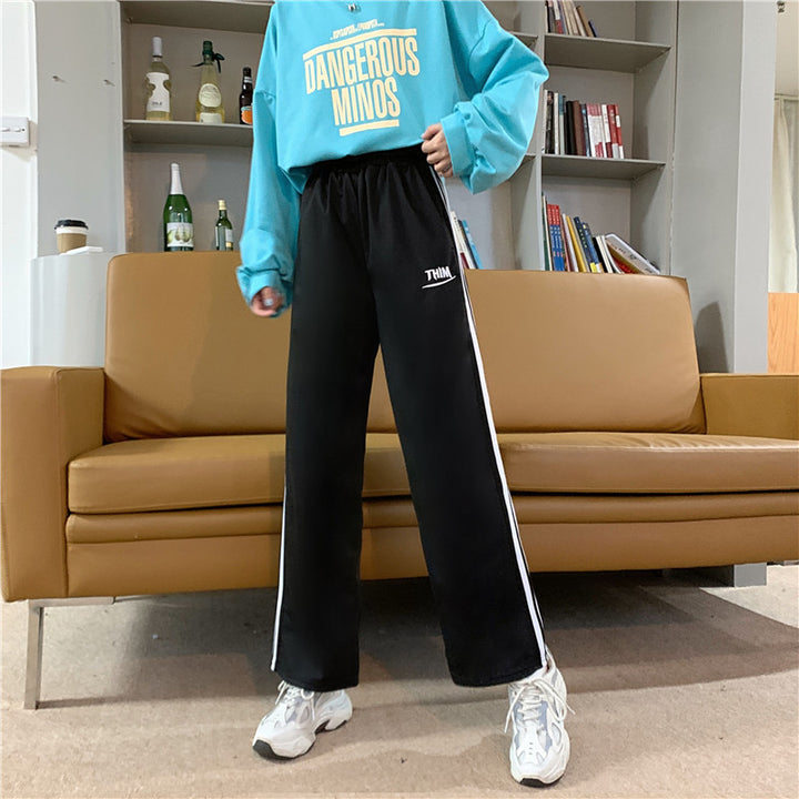 Damen Sportliche Freizeithose mit modernen Streifen Drune