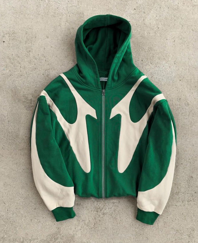 Damen lässiger Kapuzenpullover mit kontrastierenden Farbdetails und modernem Schnitt Drune
