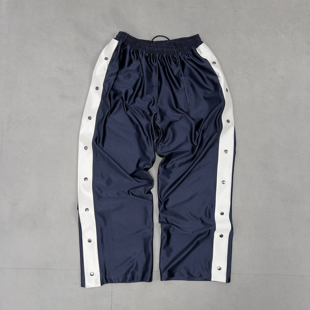 Damen Sportliche Freizeithose mit Druckknopfverschluss Drune