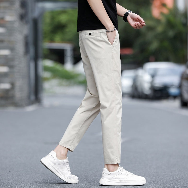 Herren Modische Chino-Hose mit elastischem Bund Drune