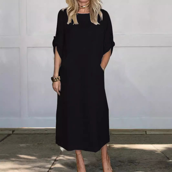 Damen Midikleid mit praktischen Taschen und lässigem Schnitt Drune