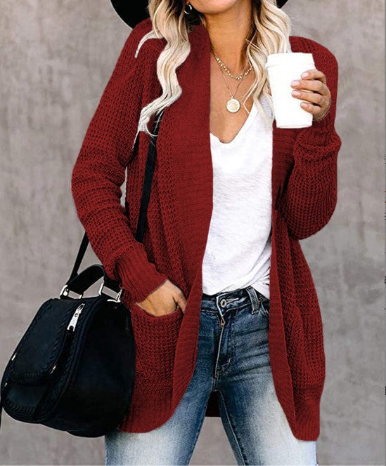 Damen Strickcardigan mit praktischen Taschen und luftiger Struktur Drune