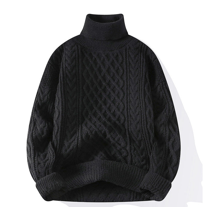 Damen Grobstrickpullover mit Rollkragen Drune
