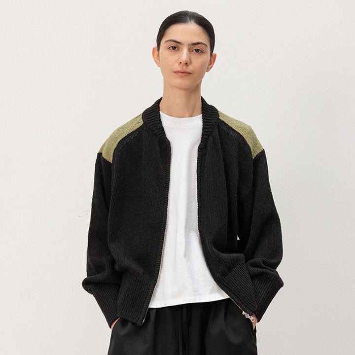 Damen Modische Strickjacke mit Reißverschluss Drune