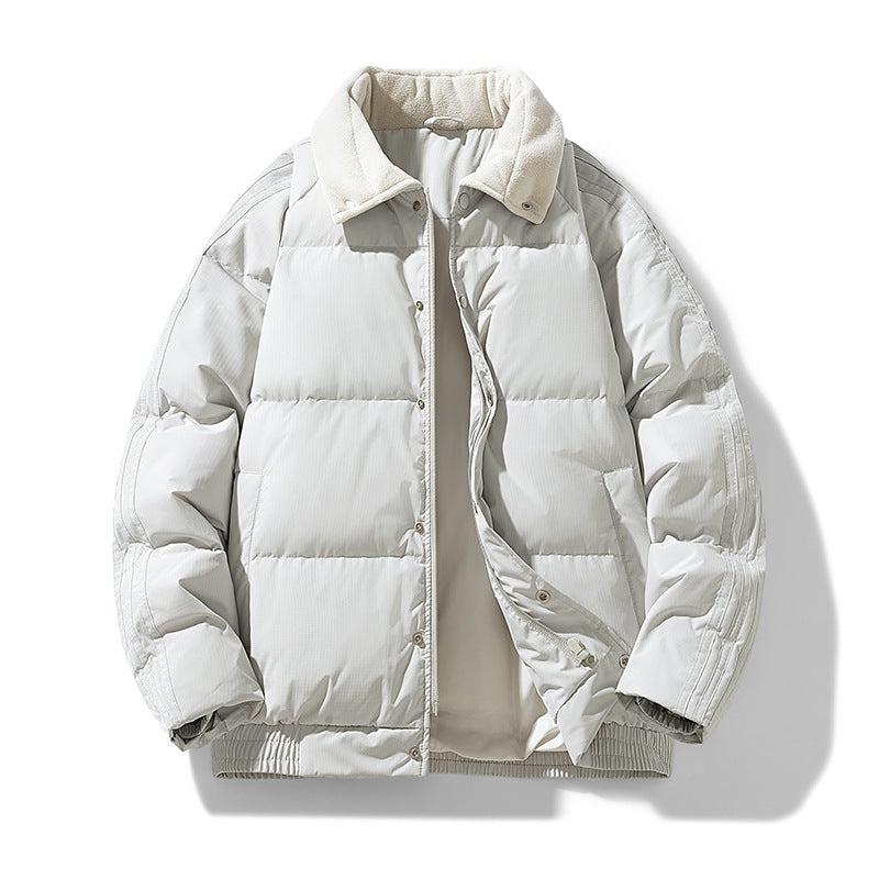 Herren Gepolsterte Winter-Steppjacke mit Teddykragen und winddichter Thermofüllung Drune