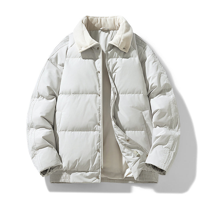 Herren Gepolsterte Winter-Steppjacke mit Teddykragen und winddichter Thermofüllung Drune