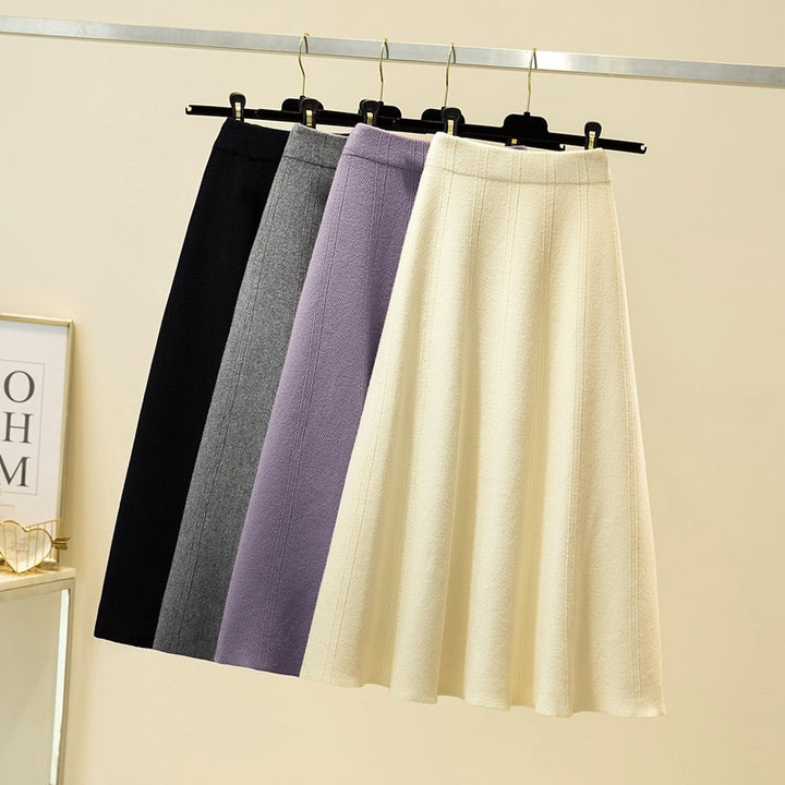 Damen Weit geschnittener, eleganter Midirock Drune