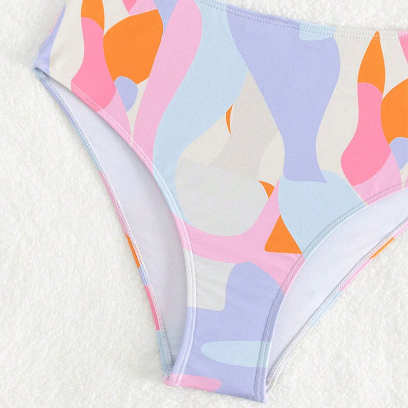 Damen Hochgeschnittener Bikini mit raffiniertem Design Drune